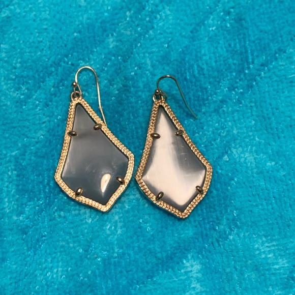 Kendra Scott Gold and Grey/ White Earrings - Picture 4 of 4
